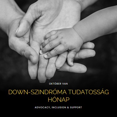 Down-szindróma tudatosság hónap black modern-simple