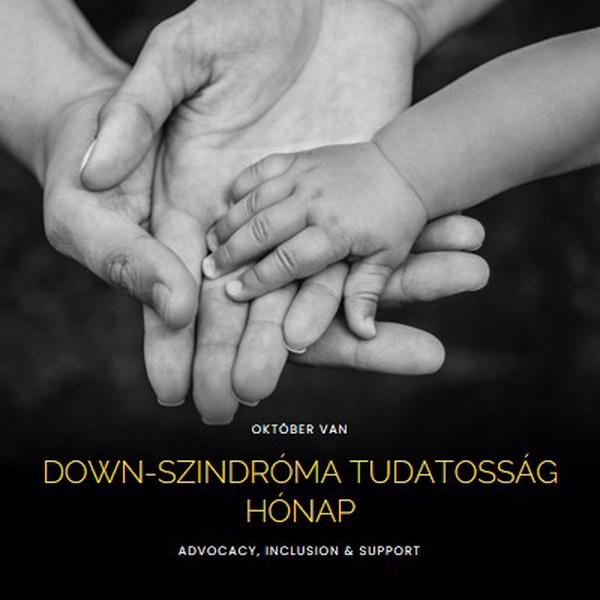 Down-szindróma tudatosság hónap black modern-simple