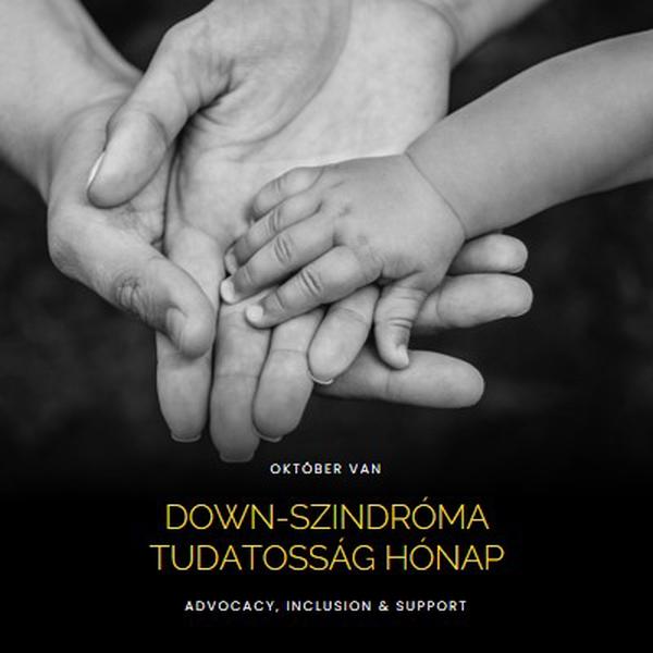 Down-szindróma tudatosság hónap black modern-simple