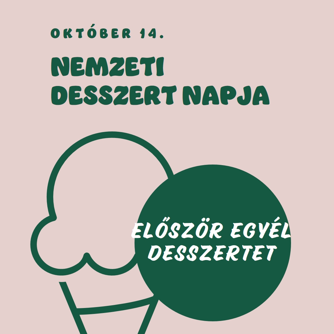 Nemzeti desszert napja pink vintage-retro
