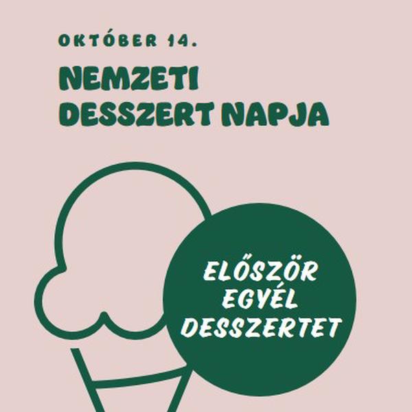 Nemzeti desszert napja pink vintage-retro