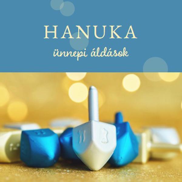 Boldog Hanukát! yellow modern-simple