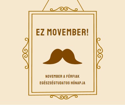 Bajuszok novemberre brown vintage-retro