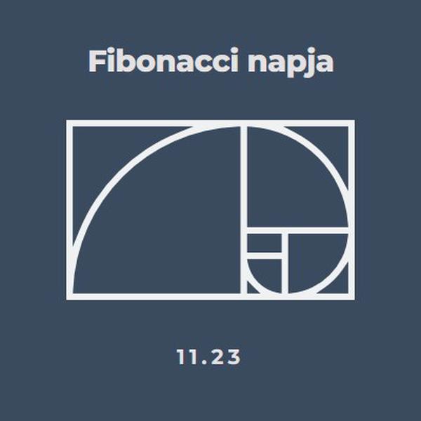 Fibonacci napja blue modern-simple