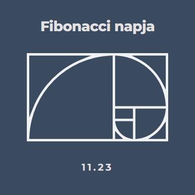 Fibonacci napja blue modern-simple