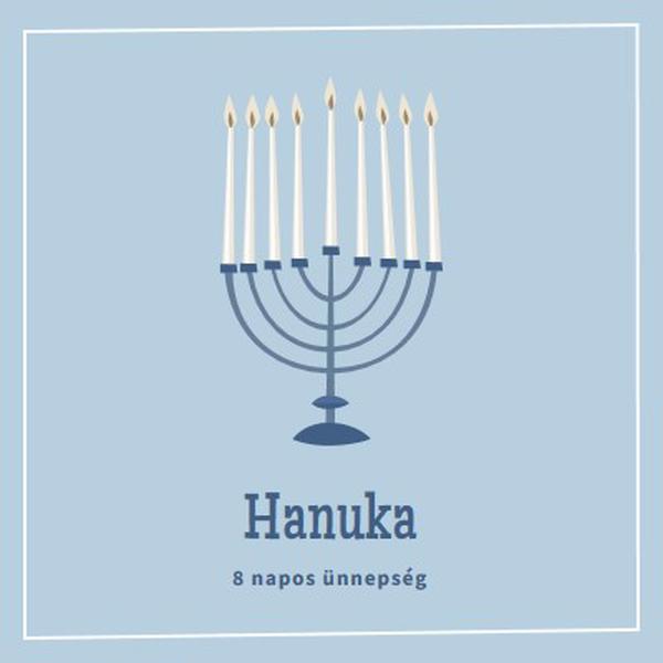 8 napos Hanuka blue organic-simple