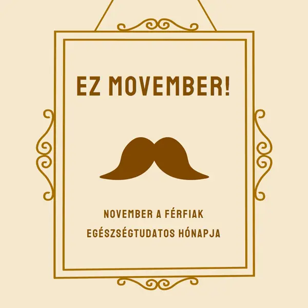 Bajuszok novemberre brown vintage-retro
