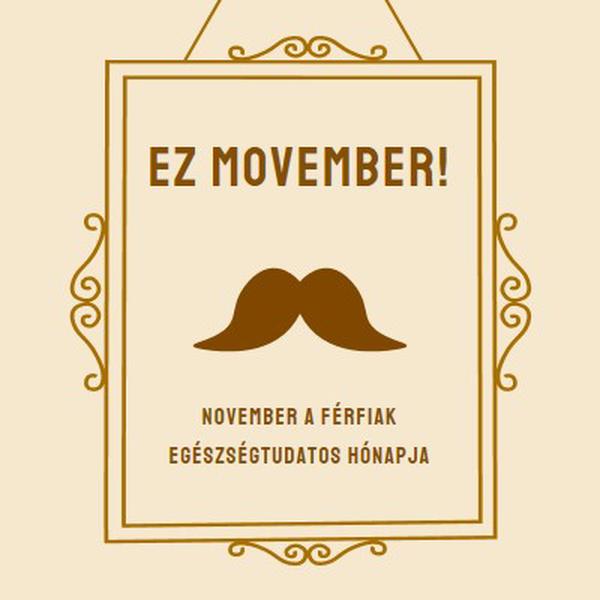 Bajuszok novemberre brown vintage-retro