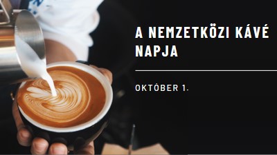 A kávé nemzetközi napja brown modern-simple