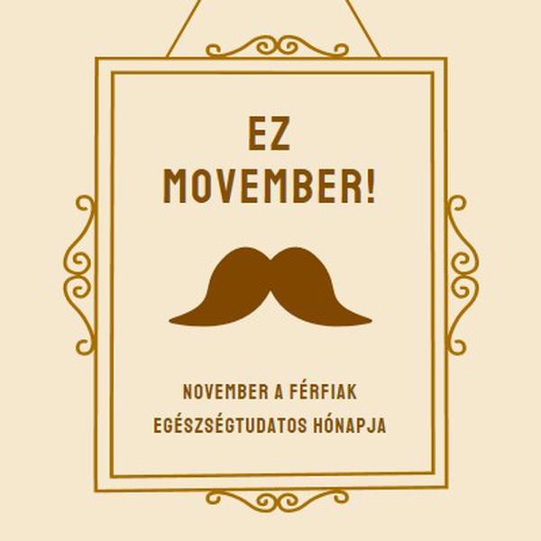 Bajuszok novemberre brown vintage-retro