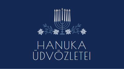 Hanuka üdvözlete blue modern-simple