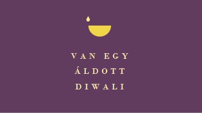 Diwali-áldások purple modern-simple