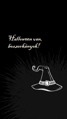 Halloween van black whimsical-line