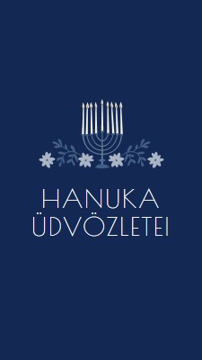 Hanuka üdvözlete blue modern-simple