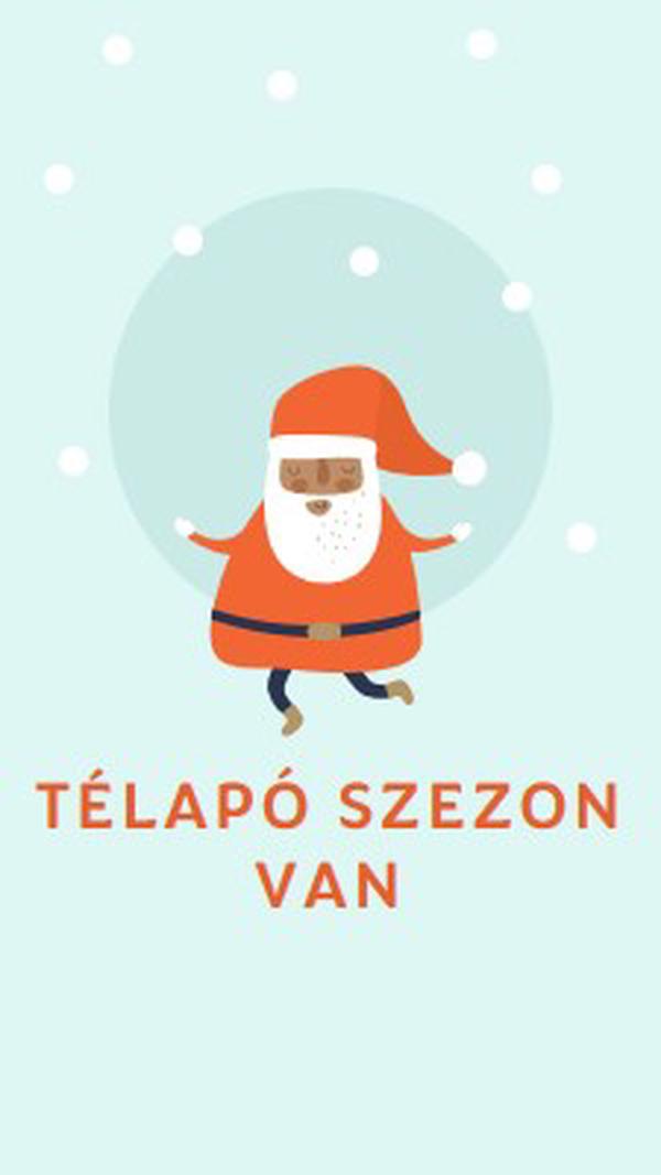 Télapó szezon van blue whimsical-color-block