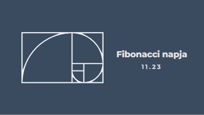 Fibonacci napja blue modern-simple