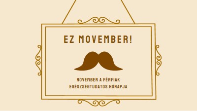 Bajuszok novemberre brown vintage-retro