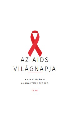 AZ AIDS tudatosságának növelése white modern-simple