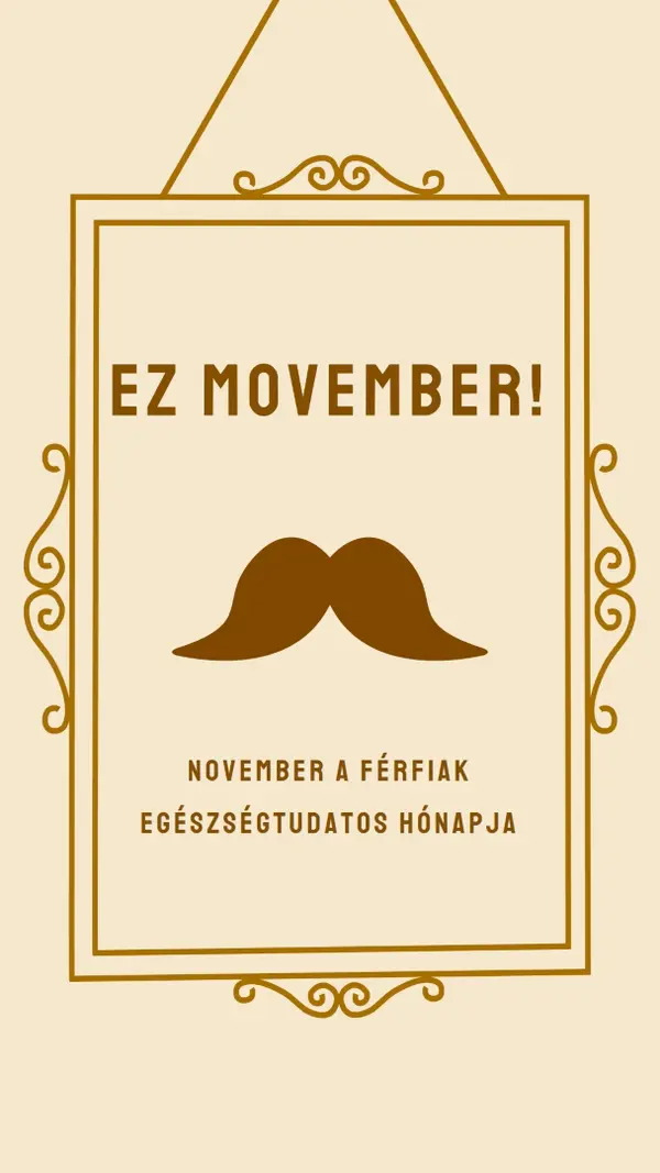 Bajuszok novemberre brown vintage-retro