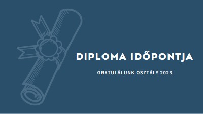 Az Ön diplomája blue modern-simple