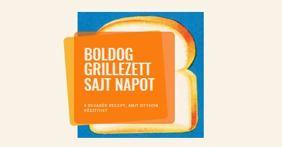 Boldog grillezett sajt napot orange modern-bold