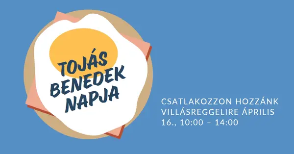 Tojás Benedek napja blue whimsical-color-block