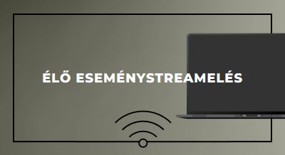 Élő eseménystreamelés gray modern-bold