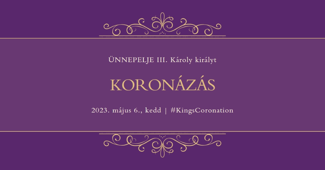 Királyi bejelentés purple modern-simple