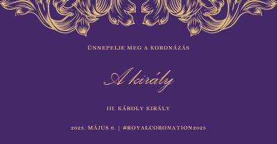 Koronázás egy királynak purple modern-simple