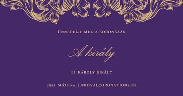 Koronázás egy királynak purple modern-simple