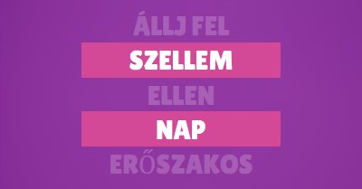 Állj fel a megfélemlítés ellen purple modern-bold