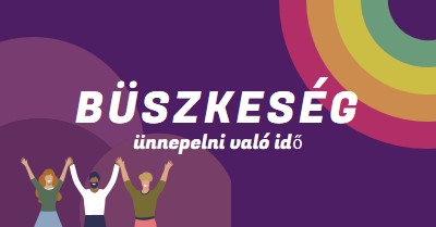 Büszkeség ünnepe purple modern-bold