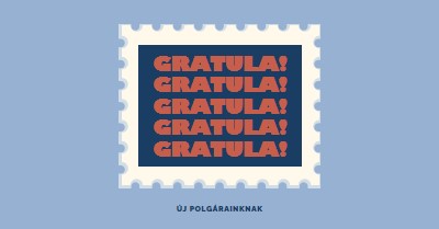 Gratulálunk új polgárainknak blue modern-simple