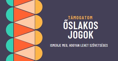 Őslakos jogosultságok támogatása blue modern-color-block