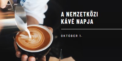 A kávé nemzetközi napja brown modern-simple