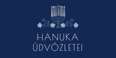 Hanuka üdvözlete blue modern-simple