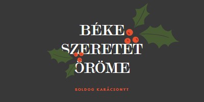 Béke, szeretet, öröm gray modern-simple