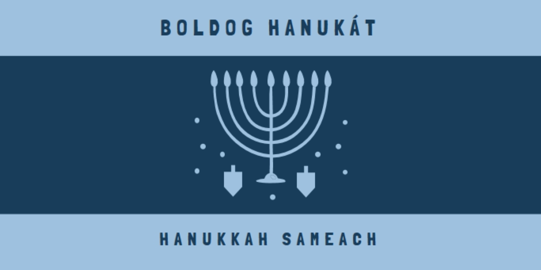 Hanuka áldásai blue modern-simple
