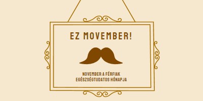 Bajuszok novemberre brown vintage-retro