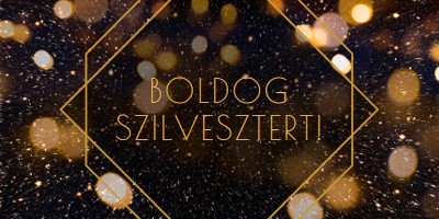 Boldog szilvesztert! black modern-geometric-&-linear