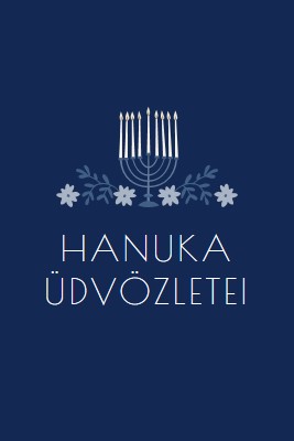 Hanuka üdvözlete blue modern-simple