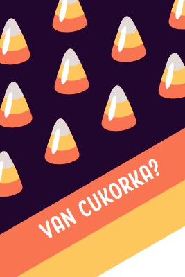 Halloween cukorka kukorica orange whimsical-color-block