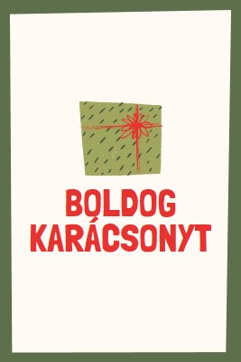 Boldog karácsonyi ajándék white whimsical-color-block