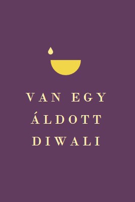 Diwali-áldások purple modern-simple