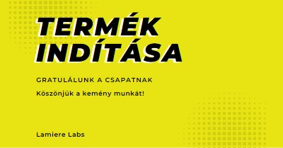 Gratulálunk a csapatnak yellow modern-simple