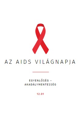 AZ AIDS tudatosságának növelése white modern-simple