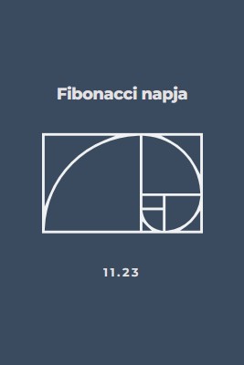 Fibonacci napja blue modern-simple