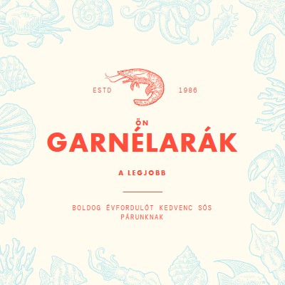 Egyszerűen a legjobb garnélarák gray bold,retro,maritime