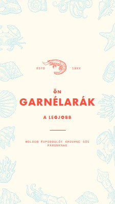 Egyszerűen a legjobb garnélarák gray bold,retro,maritime