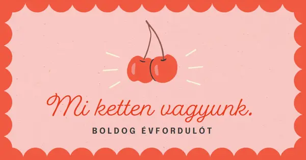 Mi ketten vagyunk. red illustration,retro,playful